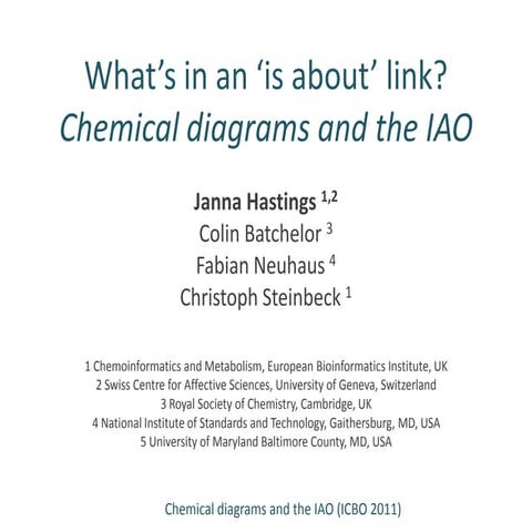 Chemical diagrams and the IAO