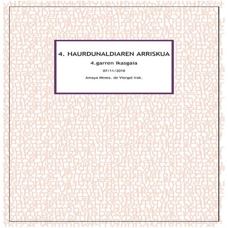 4. haurdunaldiaren arriskua