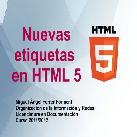 Nuevas etiquetas en HTML 5