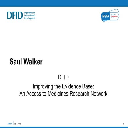 Improving The Evidence Base: an Access to Medicines Research Sw