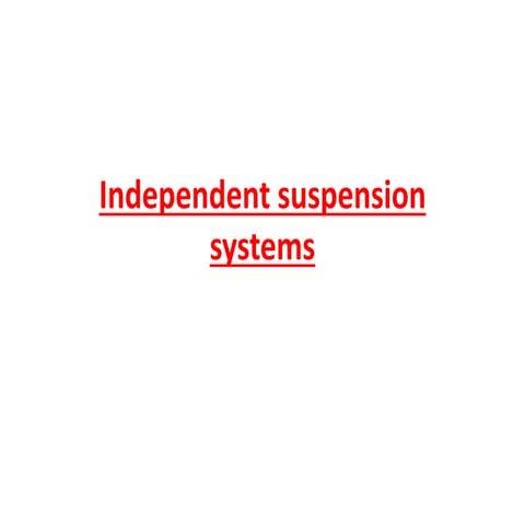 4 independed suspension system