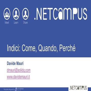 Indici - Come, Quando, Perchè