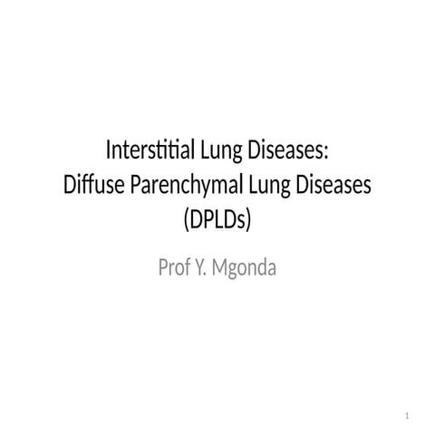 Interstitial lung disease (ILD) ppt slideshare | PPTX