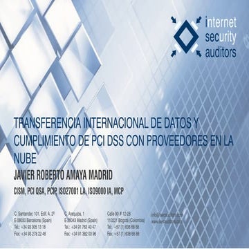 PCI DSS en el Cloud: Transferencia Internacional Datos