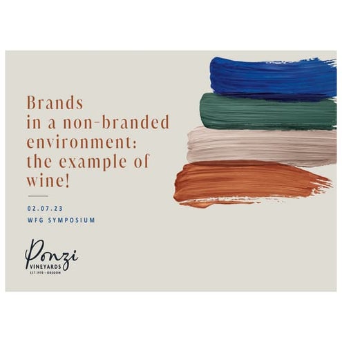 WFG REfresh - JB Rivail: Brands in a no-branding environment - the example of wine