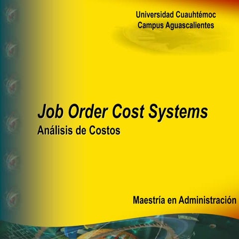 4. job order cost systems