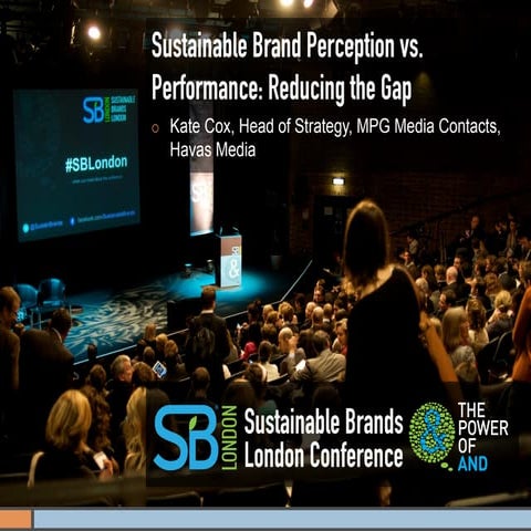 Sustainable Brand Perception vs. Performance: Reducing the Gap - Katie Cox