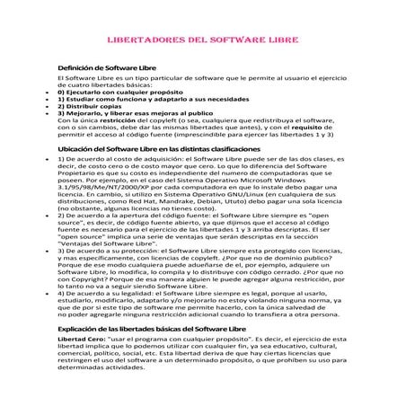 4 libertadores del software libre | PDF