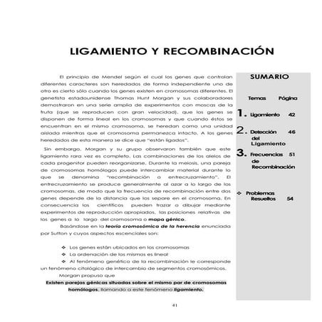 ligamiento y recombinación