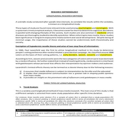 Longitudinal Research - prepared by Fiza Zia Ul Hannan