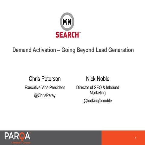 Demand Activation – Going Beyond Lead Generation