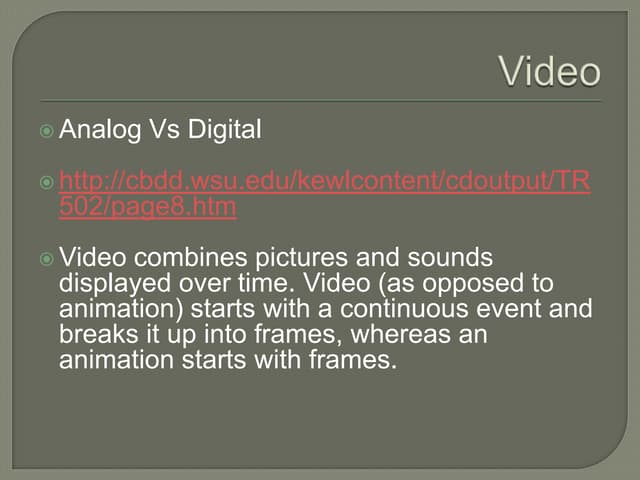 4   multimedia elements - video