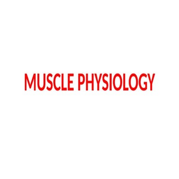 muscle physiology including the structure of skeletal muscles | PPTX
