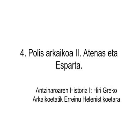 4.  polis arkaikoa ii. a, esparta