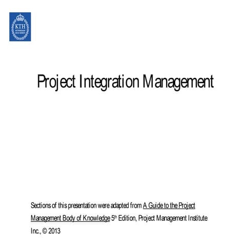 Project Integration Management