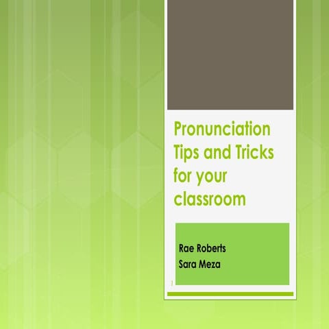 Saturday: Rae's Pronunciation Tips and Tricks pcv