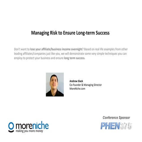 4. removing risk from affiliate marketing