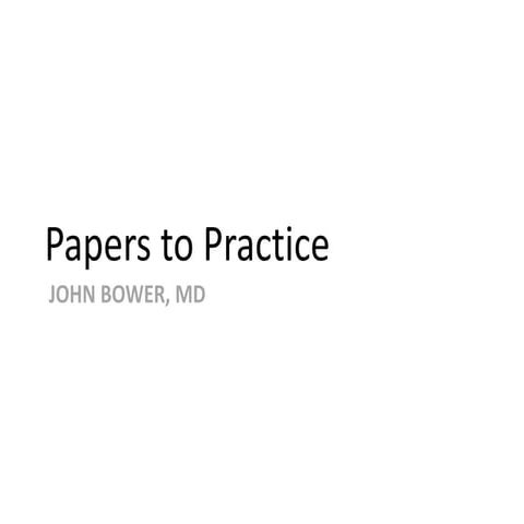 Research to practice - 5 papers of interest