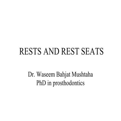 4    rests and rest seats