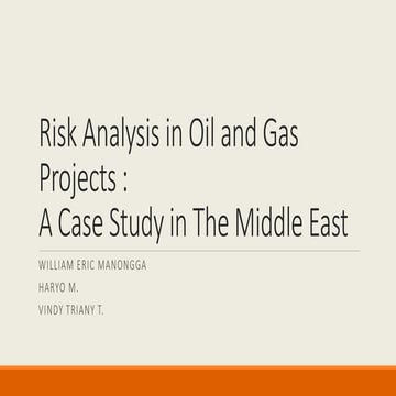 4 risk analysis in oil and gas projects