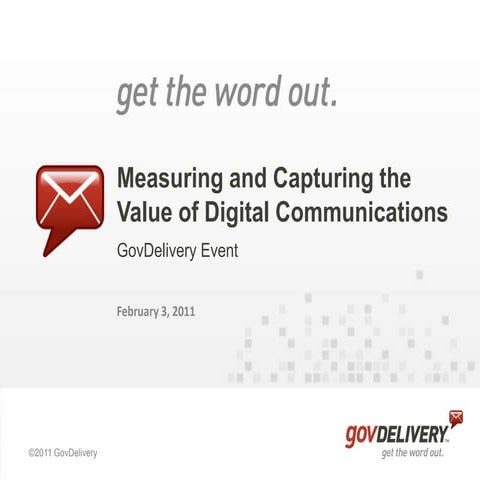 Measuring Mission Value of Digital Communications in the Public Sector and 9 ...