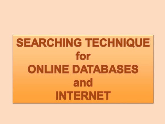 Internet search techniques | PPTX