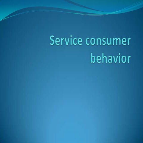 4. service consumer behavior