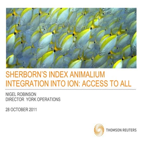 Sherborn: Robinson - Sherborn’s Index Animalium integration into ION: access ...