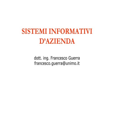 4 sistemi informativi d azienda