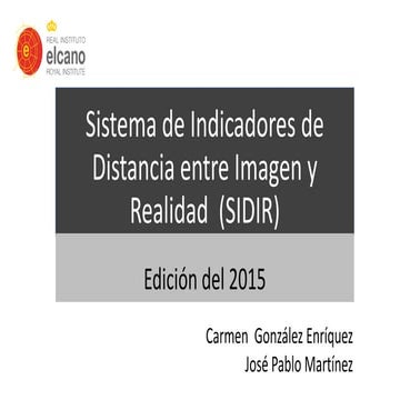 Sistema de Indicadores de Distancia entre Imagen y Realidad (SIDIR), 2015