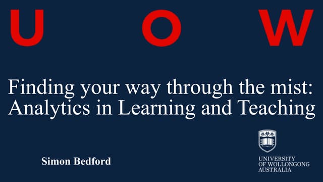 Talis Insight Asia-Pacific 2017: Simon Bedford, University of Wollongong