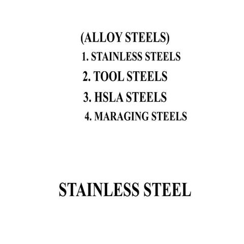 Stainless steel, tool steel