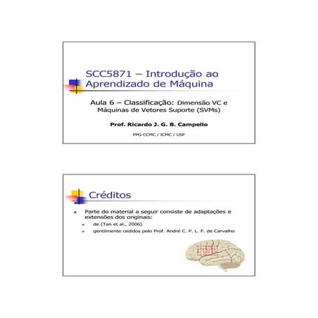 Classificação: Dimensão VC e Máquinas de Vetores Suporte (SVMs)