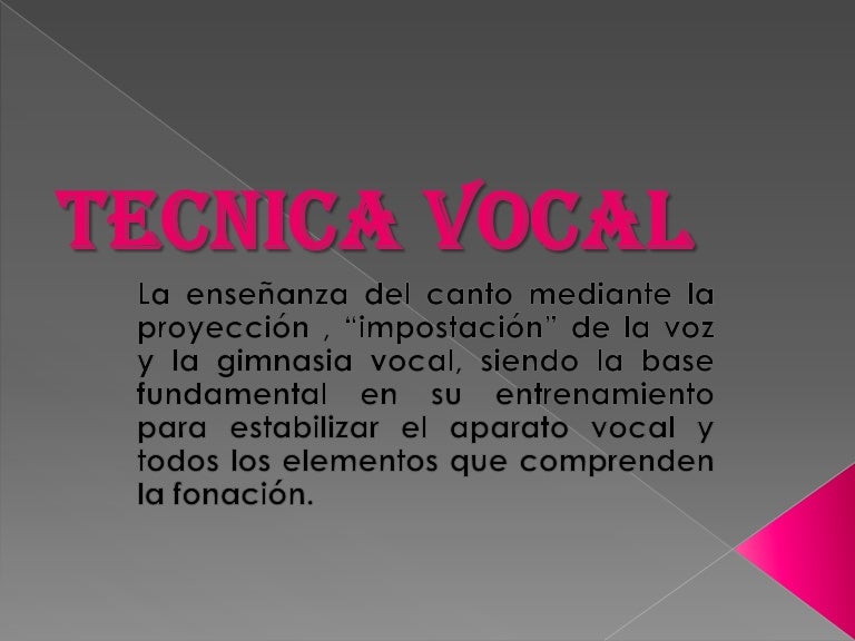 4 Tecnica Vocal