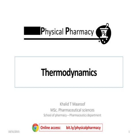 4-Thermodynamics(Physical Pharmacy)