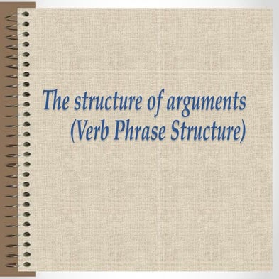 The structure of arguments