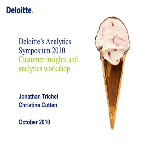 4. thurs 130 215 trichel cutten -  advanced analytics workshop