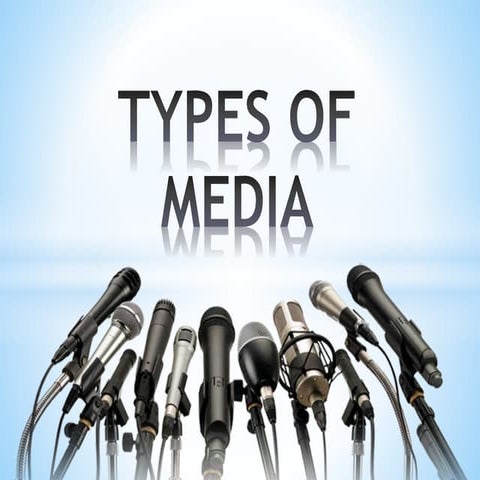 What Are Different Types Of Media Types of Media - Media and Information Literacy (MIL) | PPT