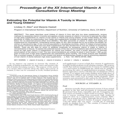 Effectiveness of vitamin A supplementation for preventing morbidity and ...