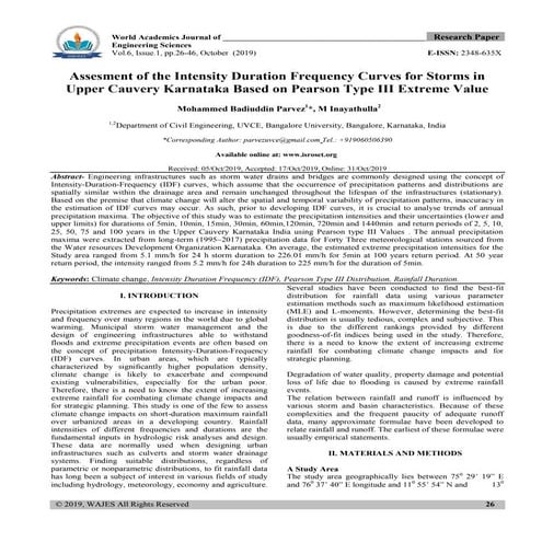 Rainfall intensity duration frequency curve statistical analysis and ...
