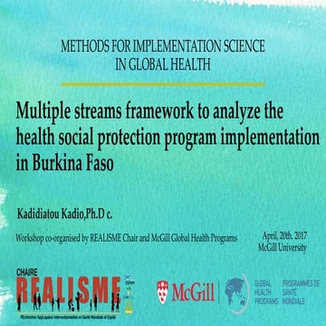 Multiple streams framework (MSF) to analyze the health social protection prog...