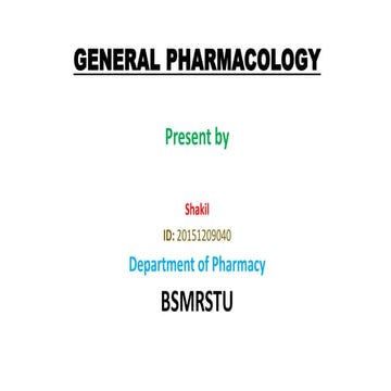 general pharmacology slide in students of pharmacy