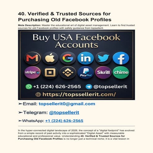 40. Verified & Trusted Sources for Purchasing Old Facebook Profiles.docx