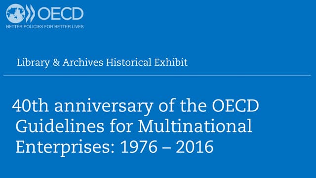 40 years of the OECD Guidelines for...