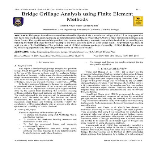 Bridge Grillage Analysis using Finite Element Methods | PDF