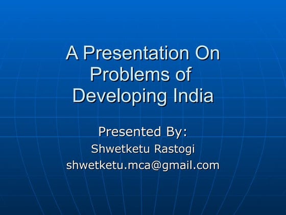 Major problems in india | PPTX