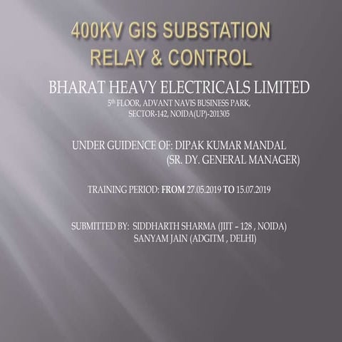 GIS substation Information (Detailed Report)