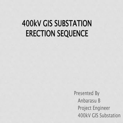 400kV GIS Substation Erection Sequence