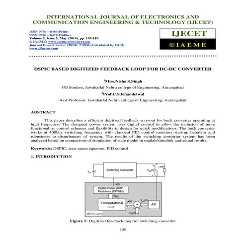 Small Signal Modelling of a Buck Converter using State Space Averaging ...