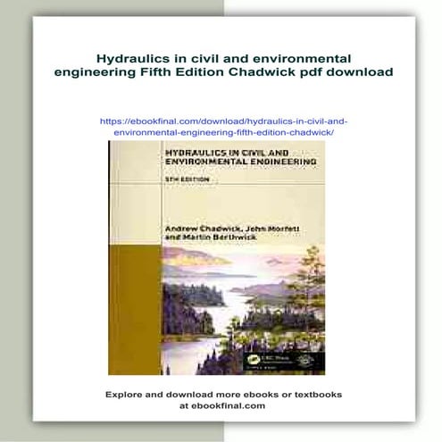 Hydraulics in civil and environmental engineering Fifth Edition ...